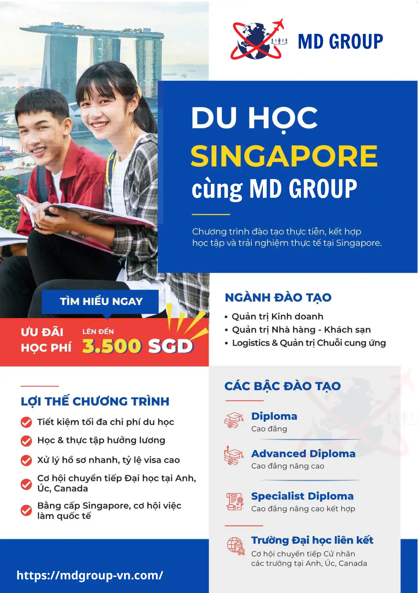 Du Học Singapore Thực Tập Hưởng Lương 2026